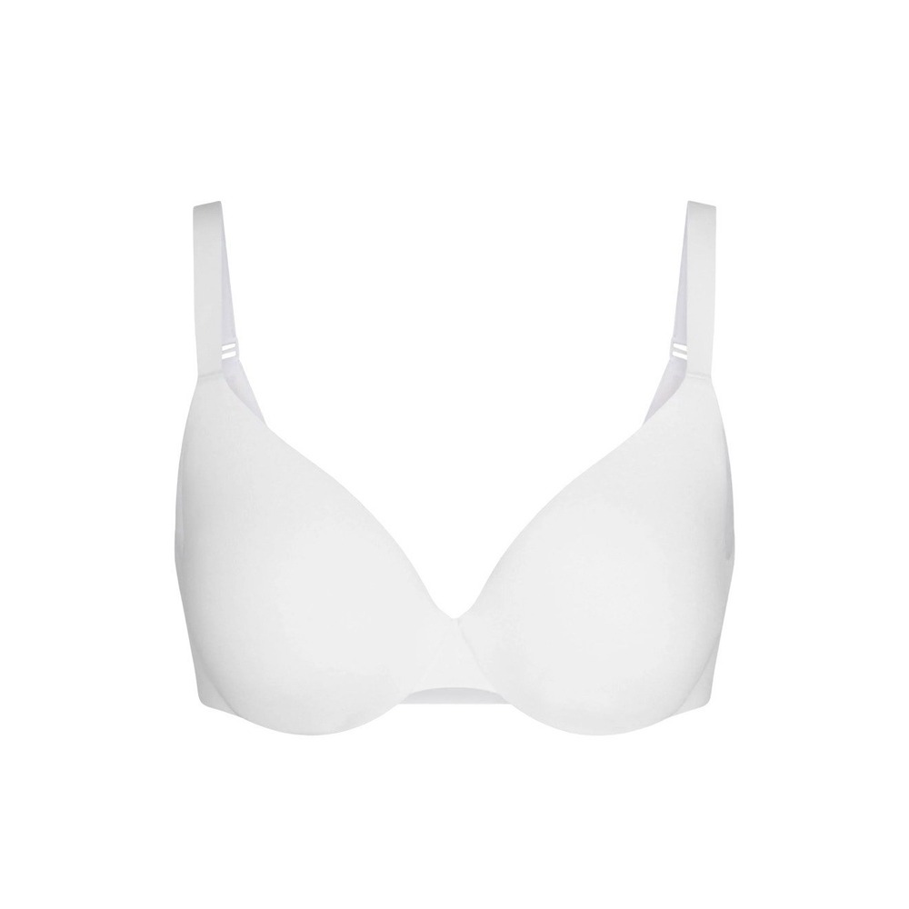 Skims Everyday Cotton Lightly Lined Demi Bra - New - Snow White - 44DD